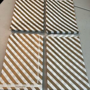 Gold and White Striped Paper Bags 100 for 20.00